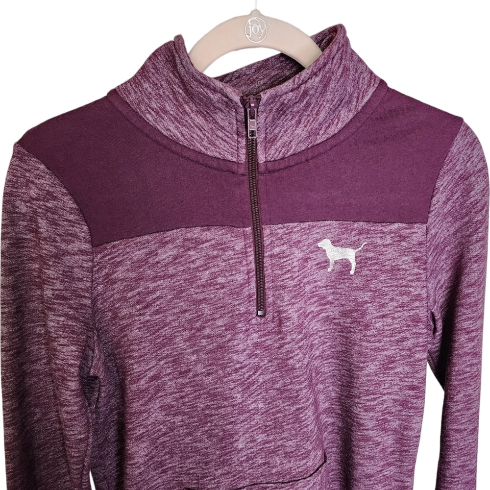 PINK Victoria's Secret Quarter Zip Sweatshirt Sz XS - Picture 4 of 9